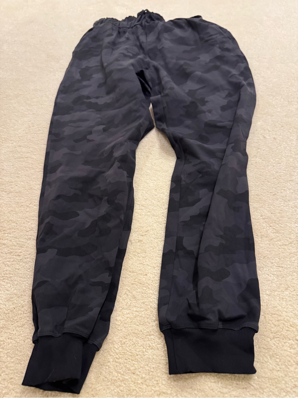 Lululemon Black & Charcoal Camo Jogger Pants